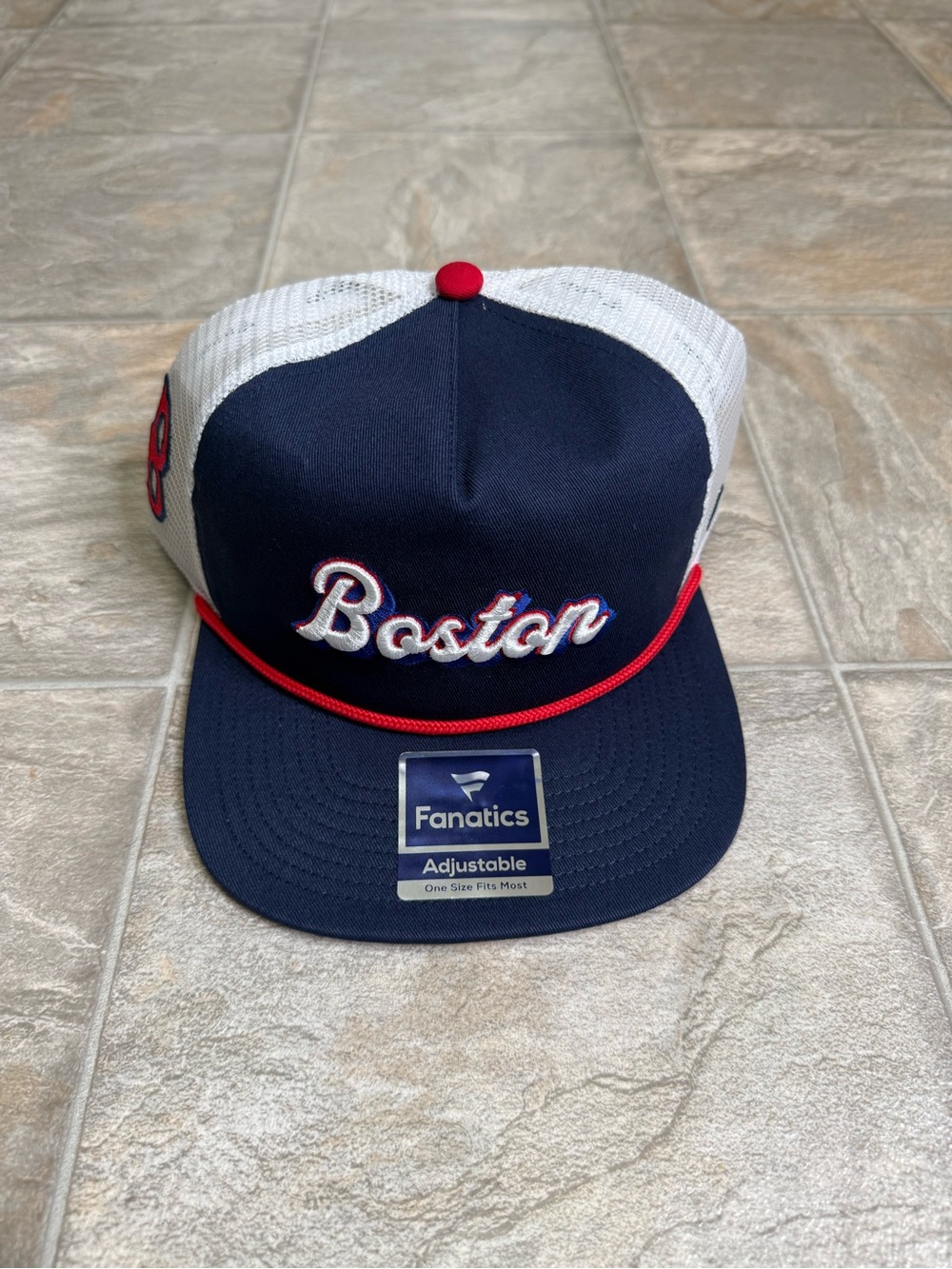 Boston Red Sox Fanatics SnapBack Men’s Size Adjustable Blue Trucker MLB Baseball